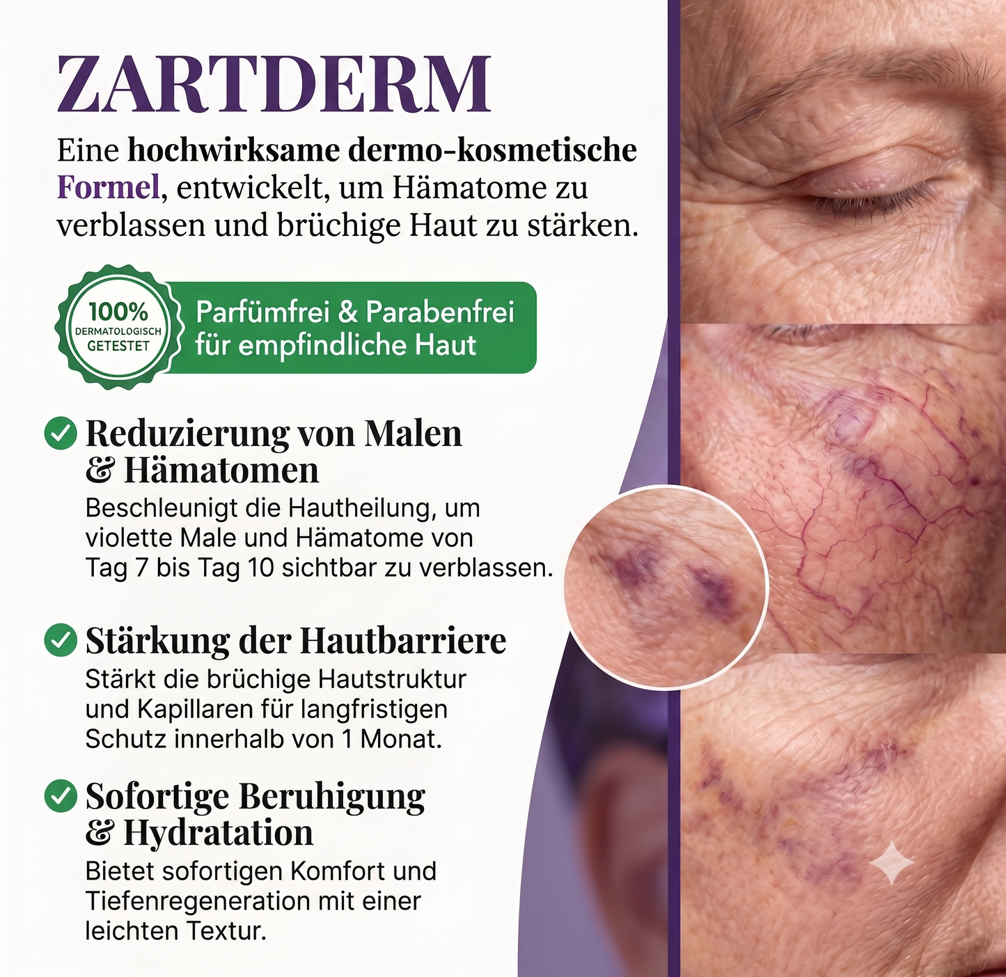 ZARTDERM® Feuchtigkeitsspray – Intensive Feuchtigkeit für reife, empfindliche Haut – 60 ml